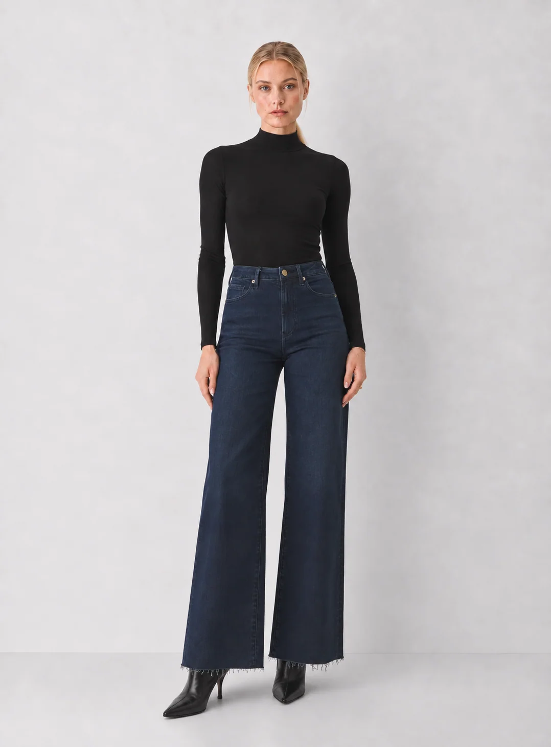 Dear John Fiona Wide Leg Jeans - Inkwell