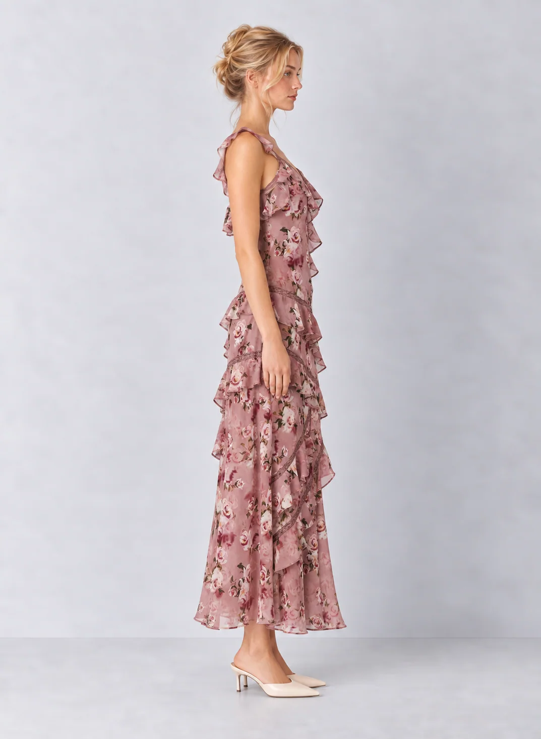 ASTR Megan Ruffle Maxi Dress