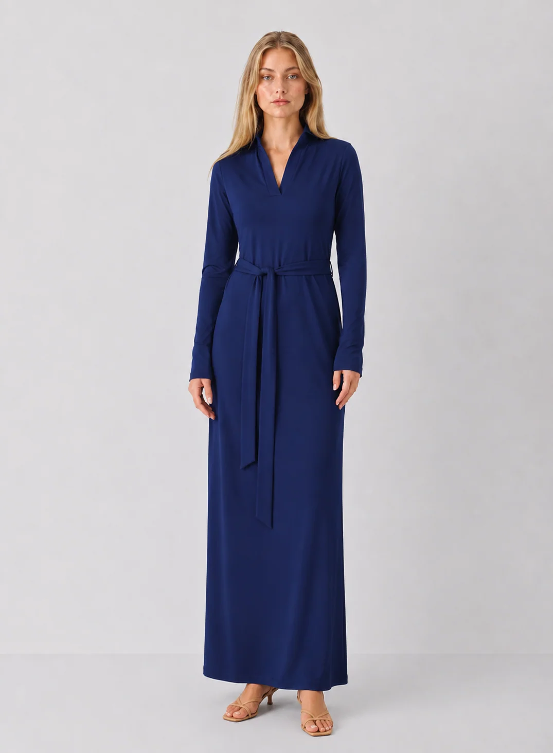 Nora Long Sleeve Maxi Dress With Belt - FINAL SALE