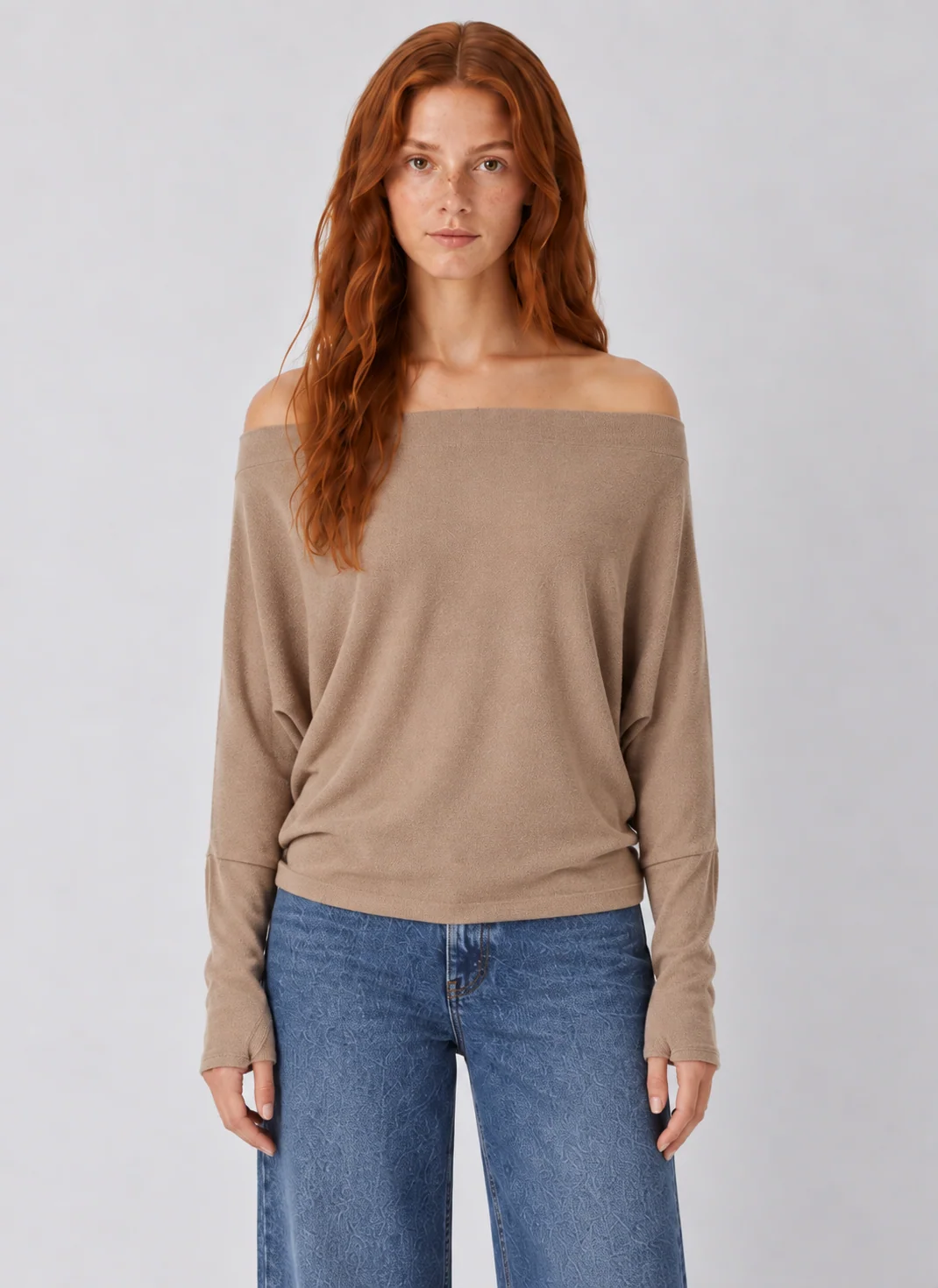 The Anywhere Off-The-Shoulder Dolman-Sleeve Draped Top - kaelova
