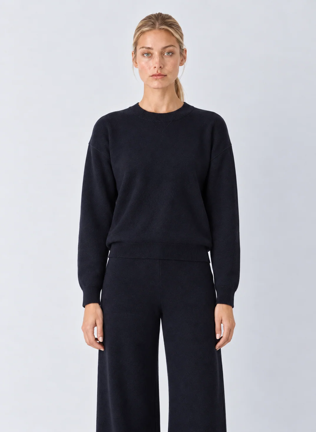 Z Supply Take It Easy Crewneck Sweater, Compact Knit (Matching Pant) - kaelova