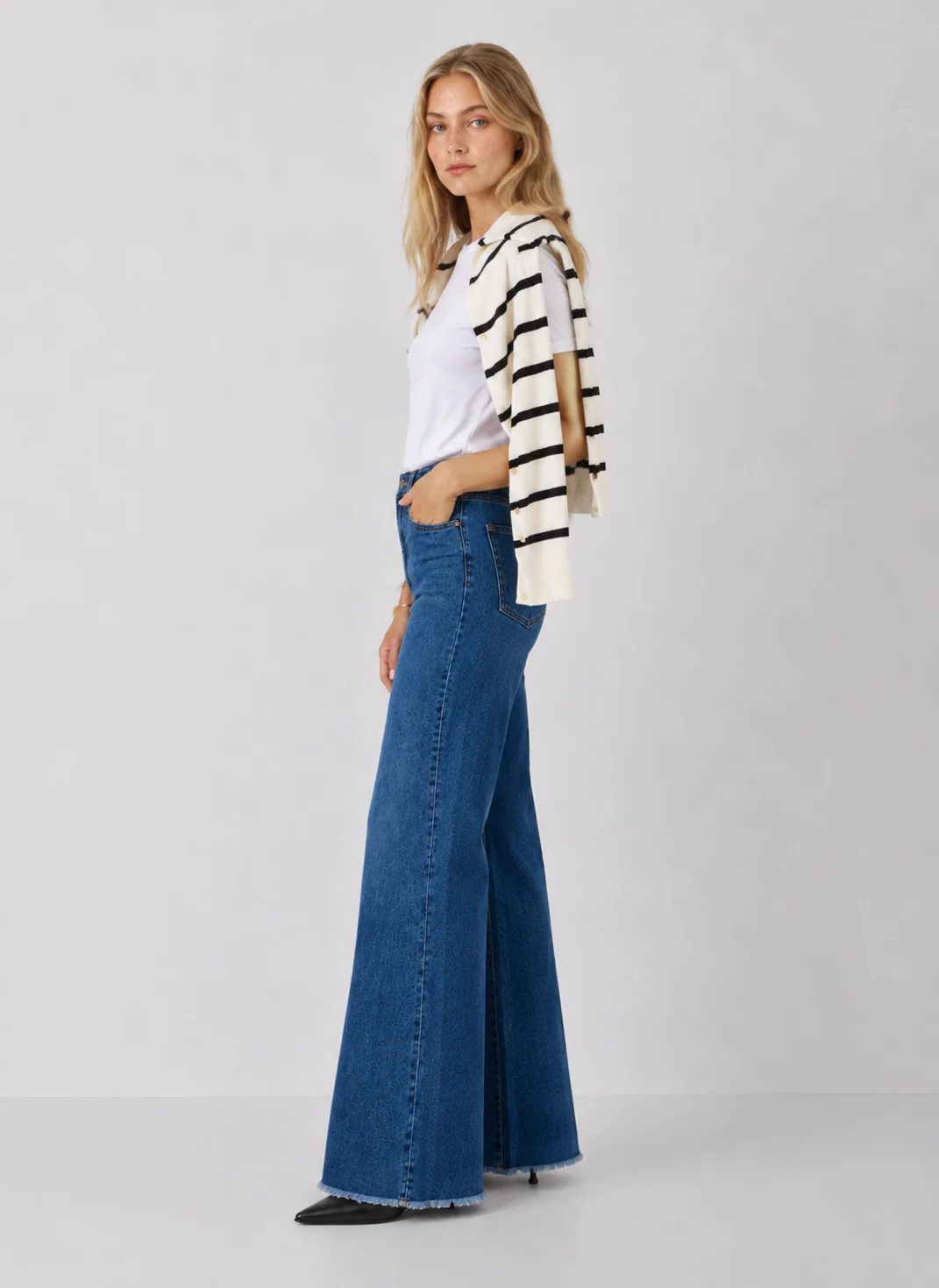Dear John Denim Fiona Slim Wide Leg Jeans Midtown