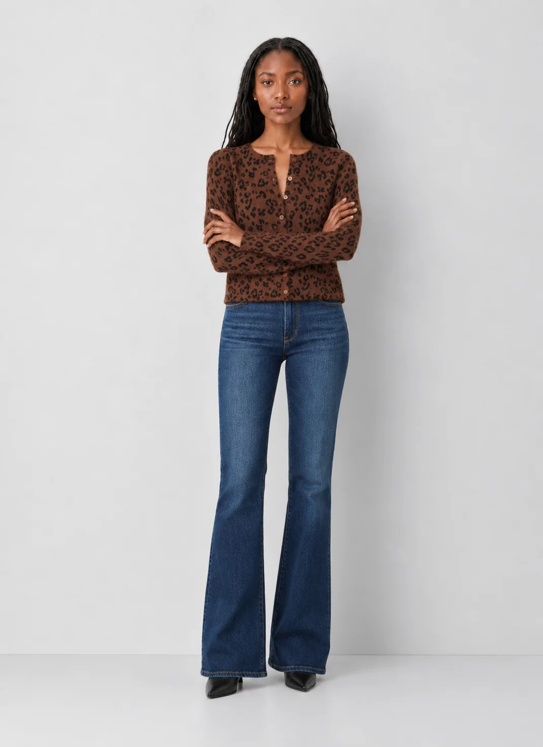Z Supply Medina Leopard Print Crewneck Cardigan - kaelova