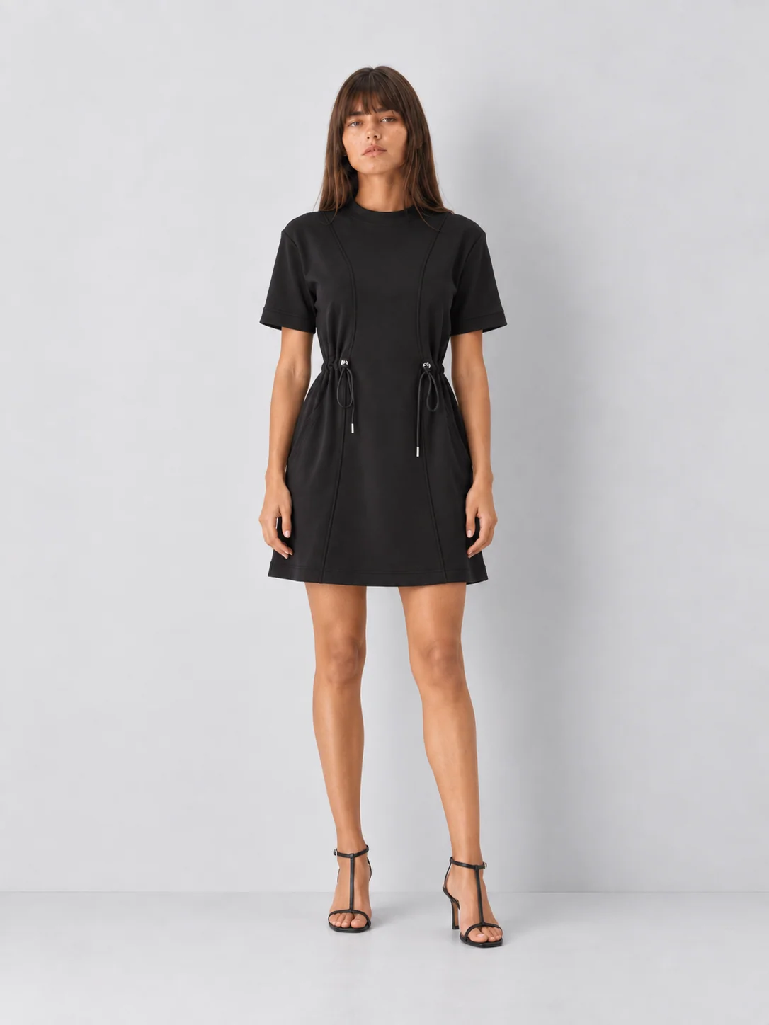 Elan Short Sleeve Cinched Waist Dress