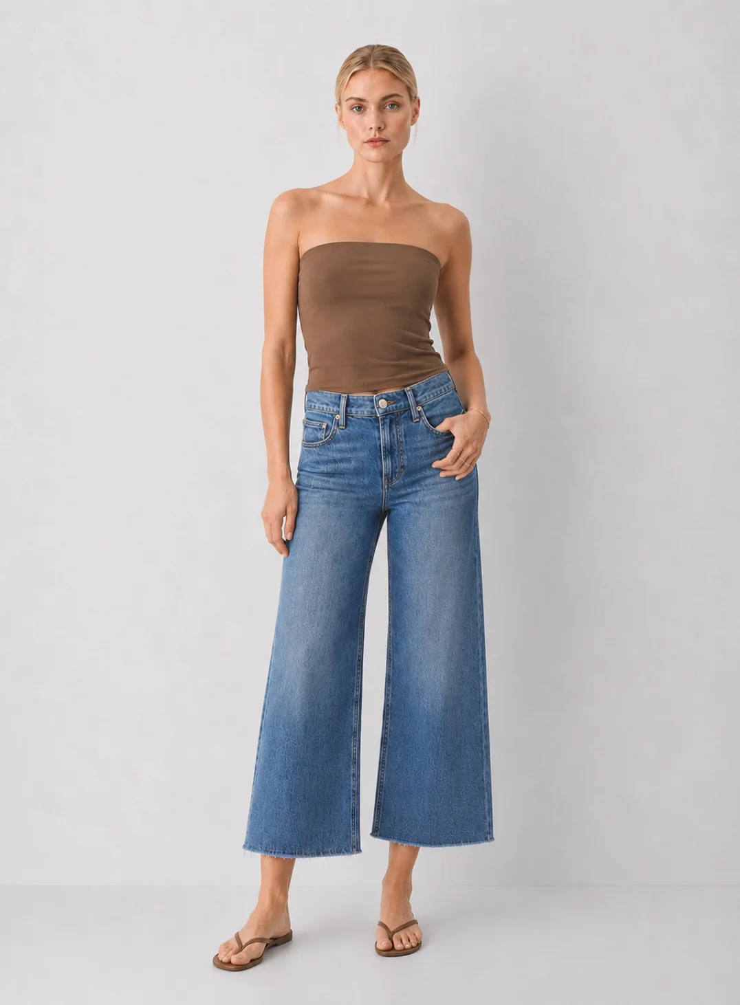 Z Supply Nova Crop High Rise Wide Leg