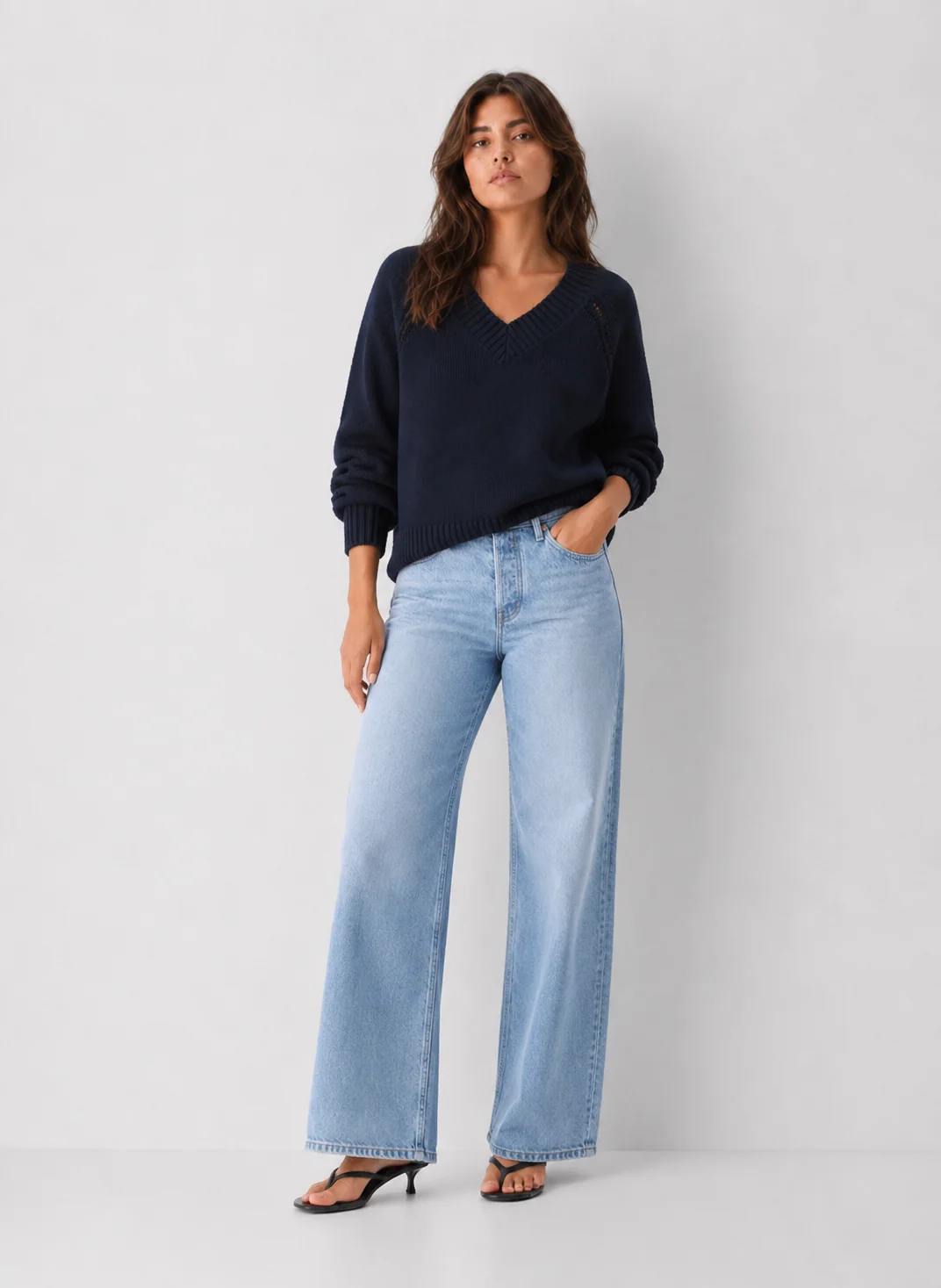 Z Supply Stratton Lightweight Cotton V-Neck Knit Sweater - kaelova