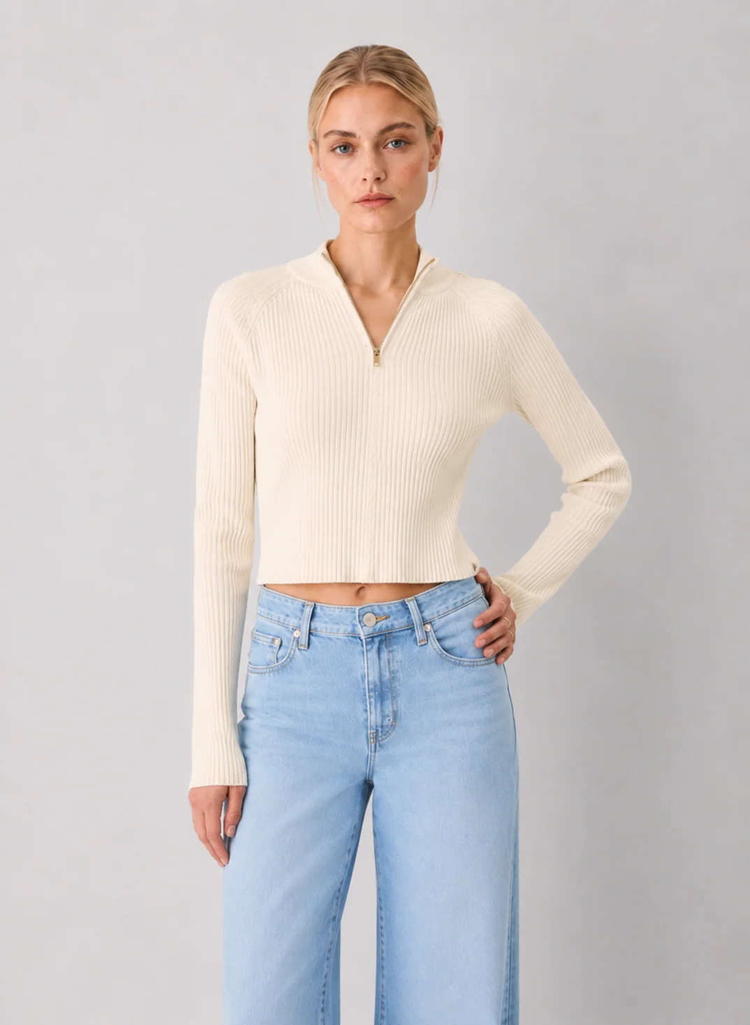 Z Supply Summit Lightweight Half-Zip Knit Pullover - kaelova
