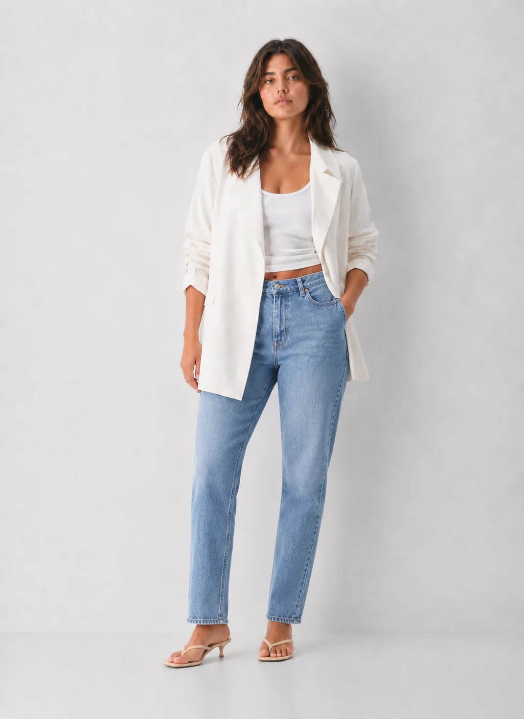Amy Ruched Sleeve Blazer
