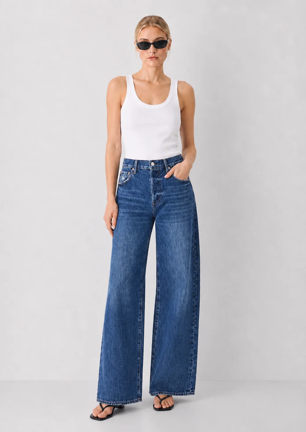 Pistola Tate High Rise Bowed Wide Leg - Fulton